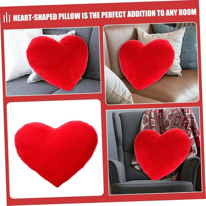 Heart Shaped Plush Pillow Cushion For Sofa Bed Car Decor Wedding Gift Pink - Image 5