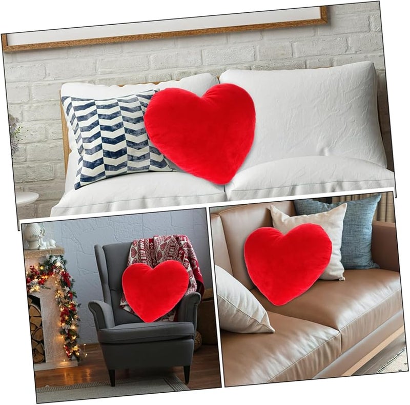 Heart Shaped Plush Pillow Cushion For Sofa Bed Car Decor Wedding Gift Pink - Image 4