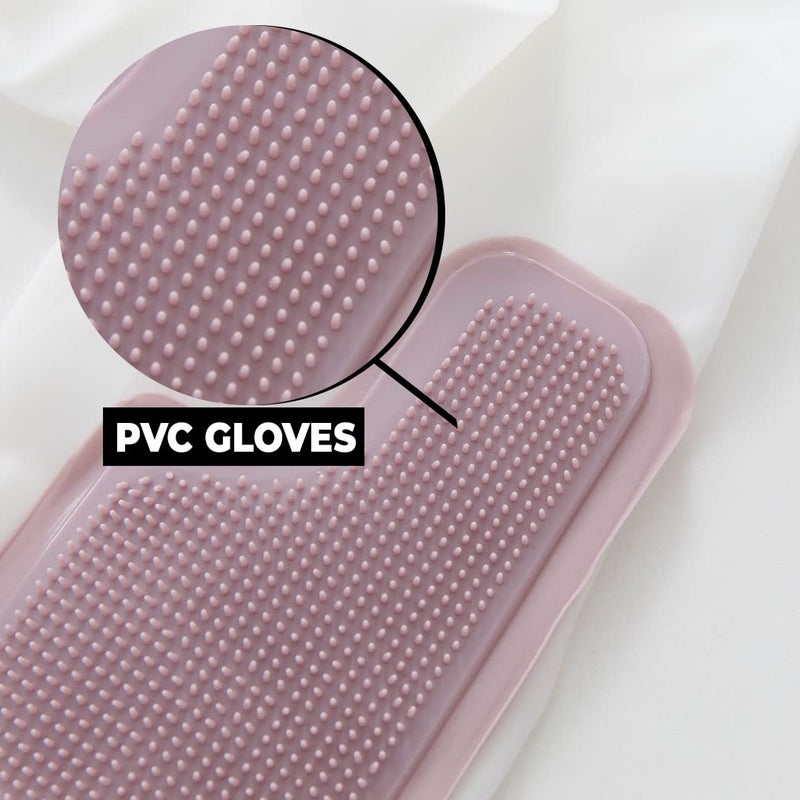 Kuber Industries Kuber Industries Multi-Purpose Silicon Gloves For Kitchen Cleaning, Pet Grooming & Gardening|Reusable Gardening Gloves|Purple - Image 3