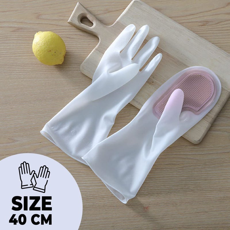 Kuber Industries Kuber Industries Multi-Purpose Silicon Gloves For Kitchen Cleaning, Pet Grooming & Gardening|Reusable Gardening Gloves|Purple - Image 2
