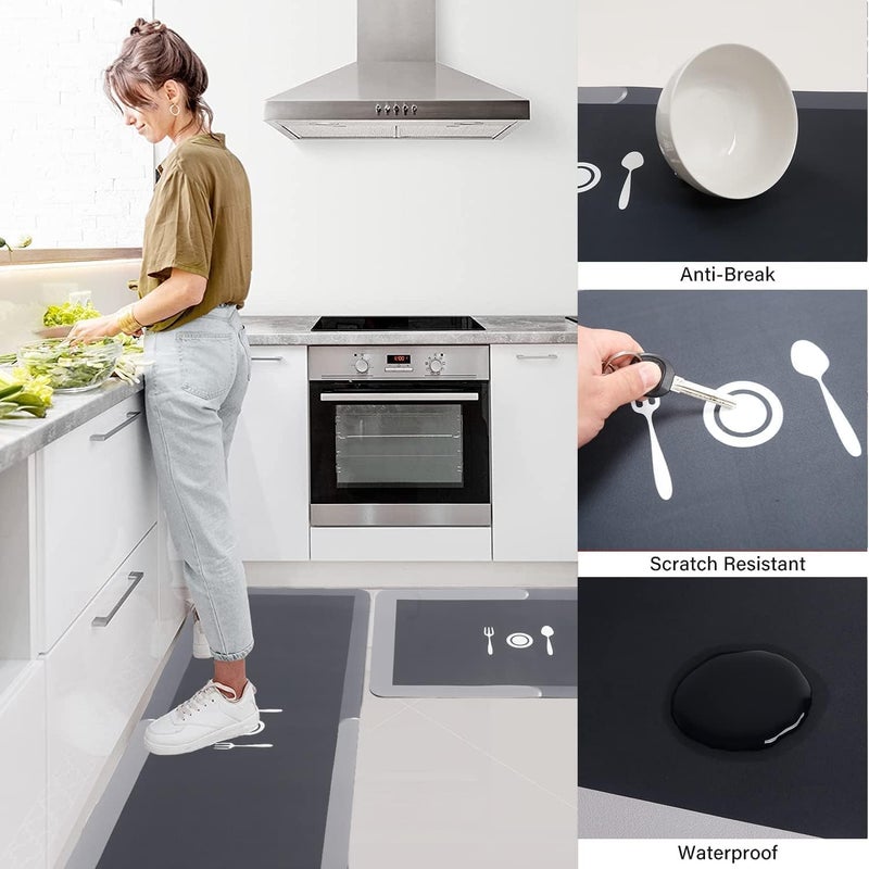 Non-Slip Bathroom and Kitchen Mat, Soft Comfortable Surface, Foot Support, Ho... - Image 3