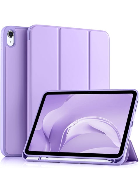 iPad 10th Generation Case 2022 10.9 Inch with Pencil Holder Trifold Stand Smart Case with Soft TPU Back Auto Wake Sleep