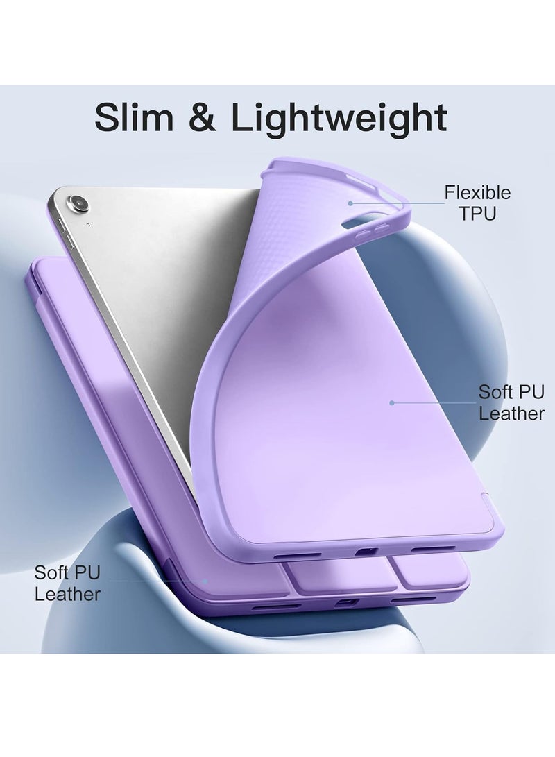 iPad 10th Generation Case 2022 10.9 Inch with Pencil Holder Trifold Stand Smart Case with Soft TPU Back Auto Wake Sleep