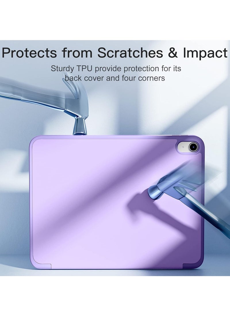 iPad 10th Generation Case 2022 10.9 Inch with Pencil Holder Trifold Stand Smart Case with Soft TPU Back Auto Wake Sleep