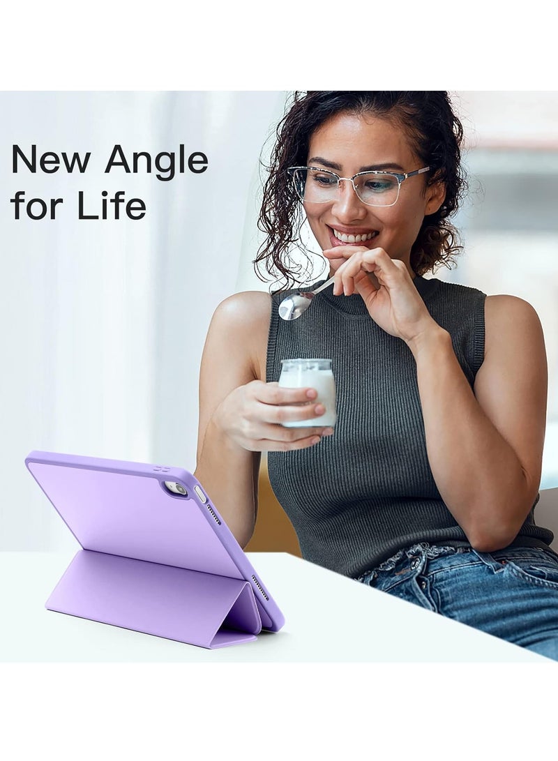 iPad 10th Generation Case 2022 10.9 Inch with Pencil Holder Trifold Stand Smart Case with Soft TPU Back Auto Wake Sleep