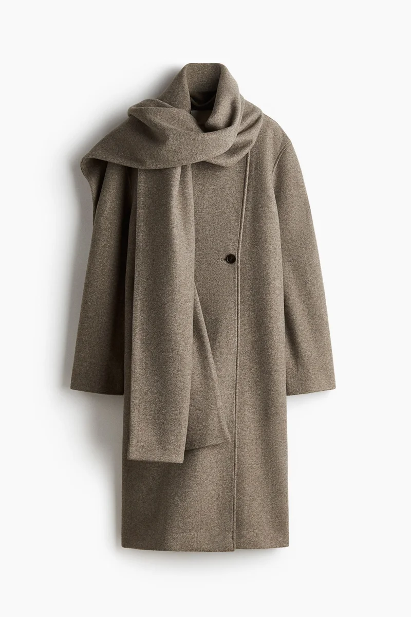 H&M Scarf-detail coat