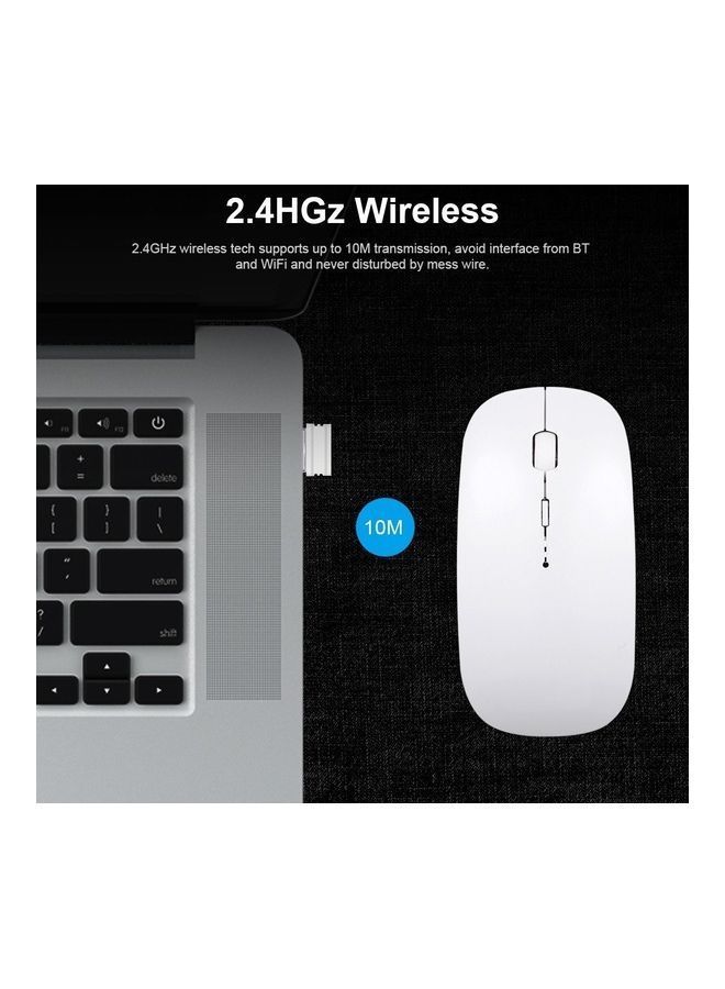 NIBEMINENT Wireless Mouse Portable White  - Image 5
