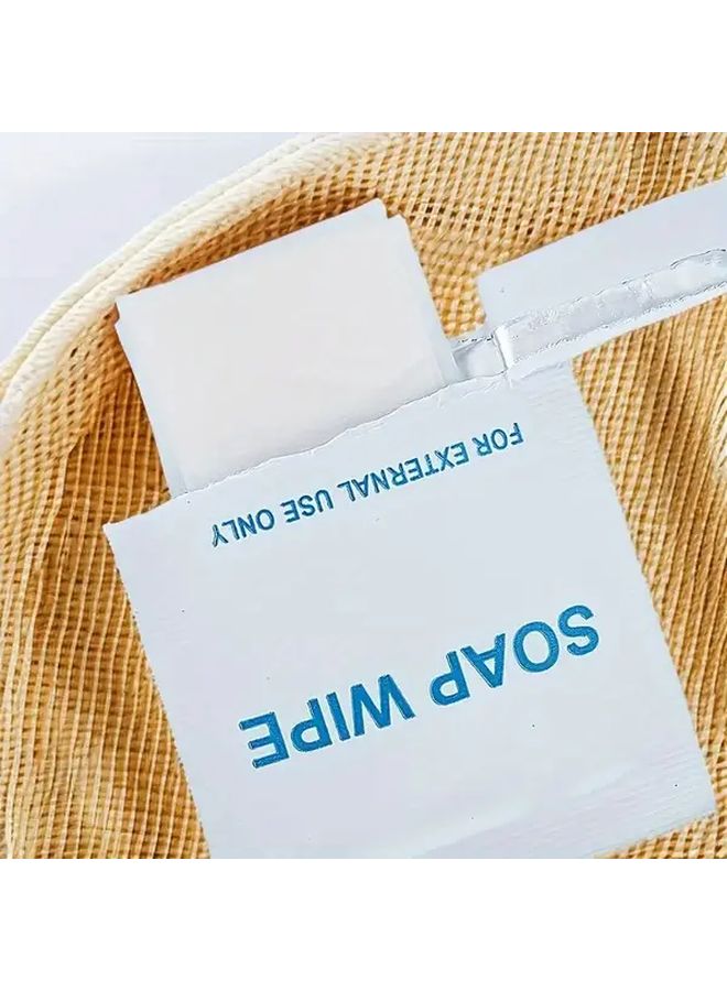 10 قطع من مناديل الصابون المعبأة بشكل فردي، محمولة من القماش غير المنسوج للسفر - Image 5