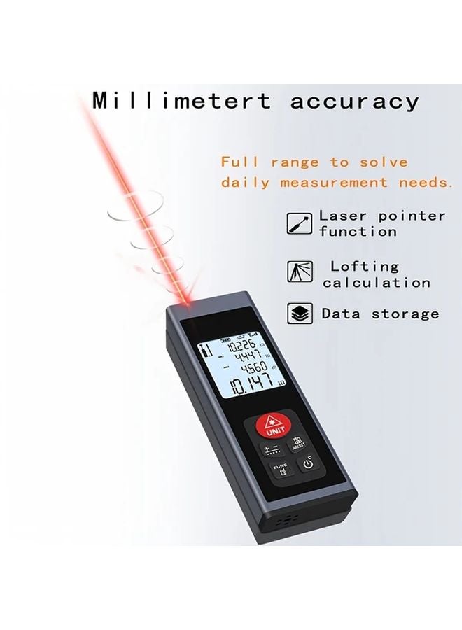 Professional Laser Rangefinder 131FT USB Charging Aluminum Alloy Construction Surveying - Image 3