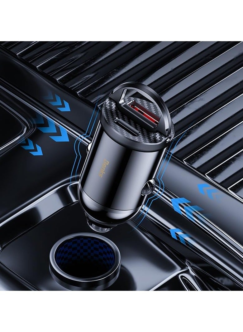 Benks 30W Dual Port Fast Car Charger C30SE, USB-C, Wide Compatibility, Small and Portable, Compatible with 12-24V Car Model - Image 3