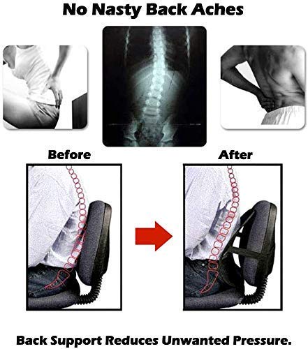Nirvik (set of 2) Car Seat Chair Massage Back Lumbar Support Mesh Ventilate Cushion Pad - Image 5