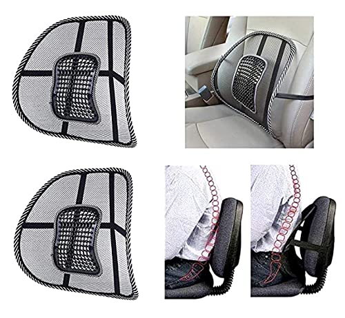 Nirvik (set of 2) Car Seat Chair Massage Back Lumbar Support Mesh Ventilate Cushion Pad - Image 1