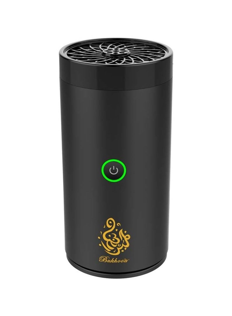 Car Bukhoor Usb Type-C Power Bakhoor Rechargeable Electric Mini Portable Incense Burner Black - Image 2