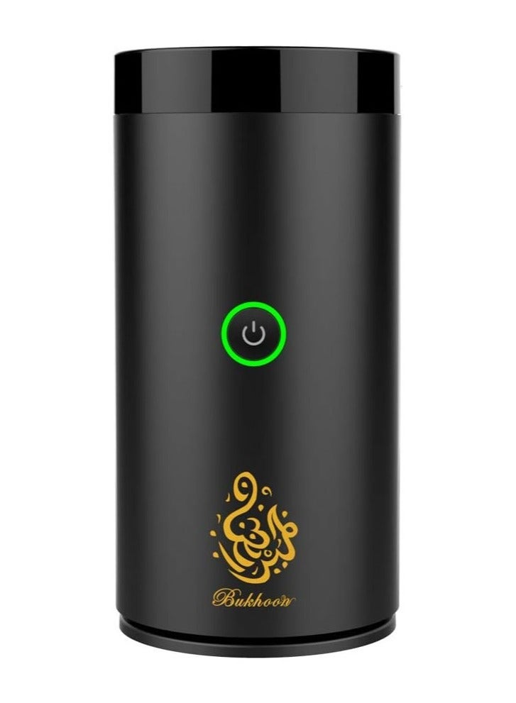 Car Bukhoor Usb Type-C Power Bakhoor Rechargeable Electric Mini Portable Incense Burner Black - Image 1