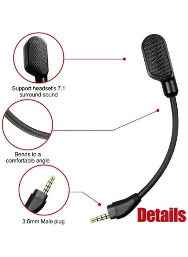 Upgraded Mic Replacement fits for HyperX Cloud III Wireless Headphone Detachable Noise Cancellation Backup Microphone for Crystal Gaming Voice Chat - Image 3