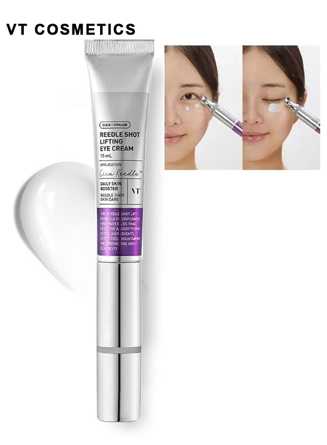 في تي كوزمتيكس كريم العين VT COSMETICS Reedle Shot Lifting 15ml ، مرطب مضاد للتجاعيد وشد البشرة ، كريم مضاد للشيخوخة تحت العين للهالات السوداء والتجاعيد والانتفاخ ، يقلل من الخطوط الدقيقة - Image 1