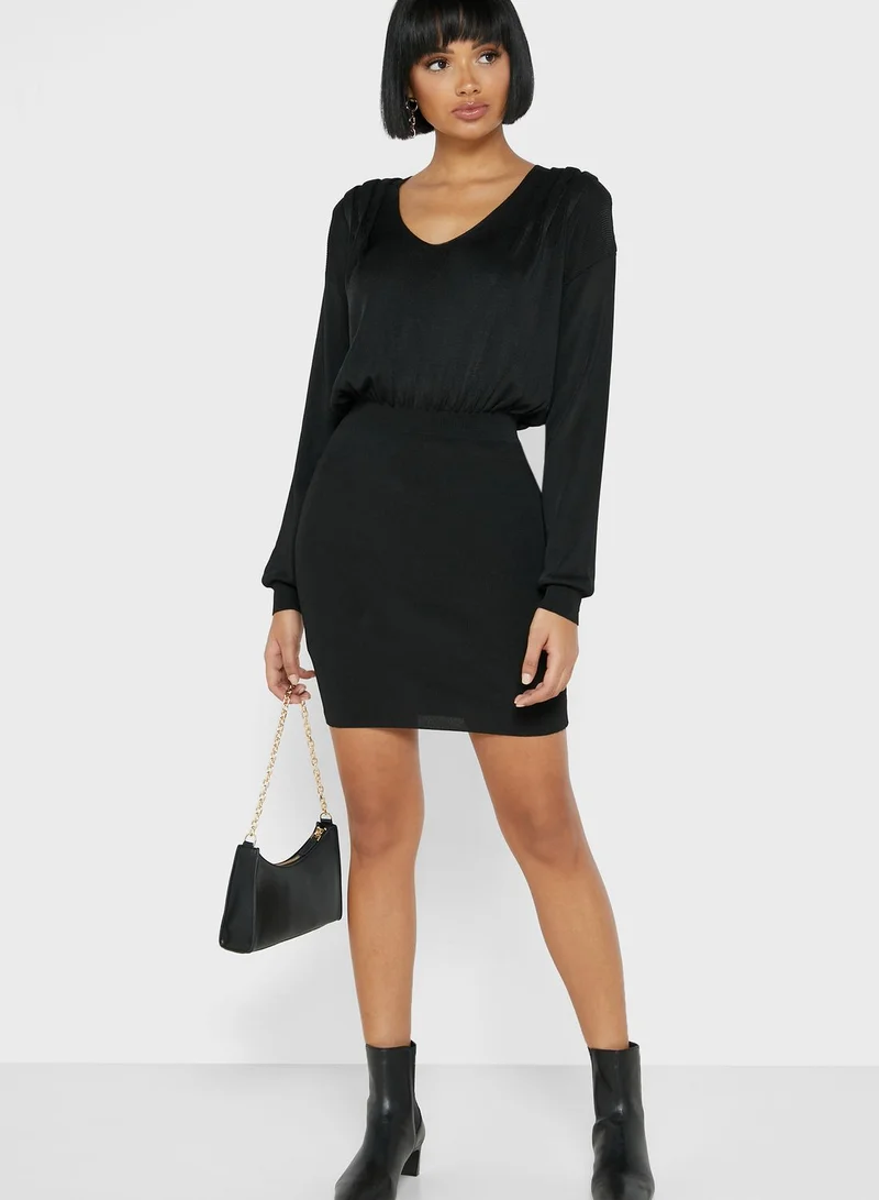 MANGO V-Neck Sheath Dress