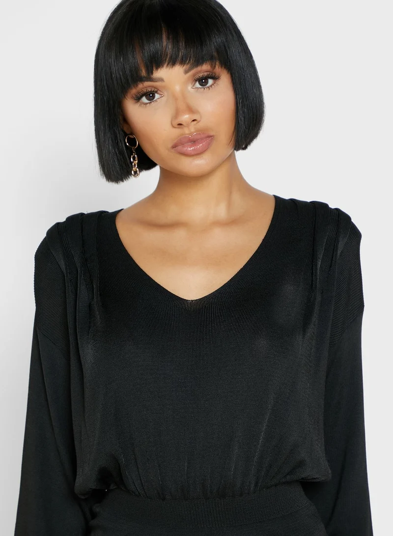 MANGO V-Neck Sheath Dress
