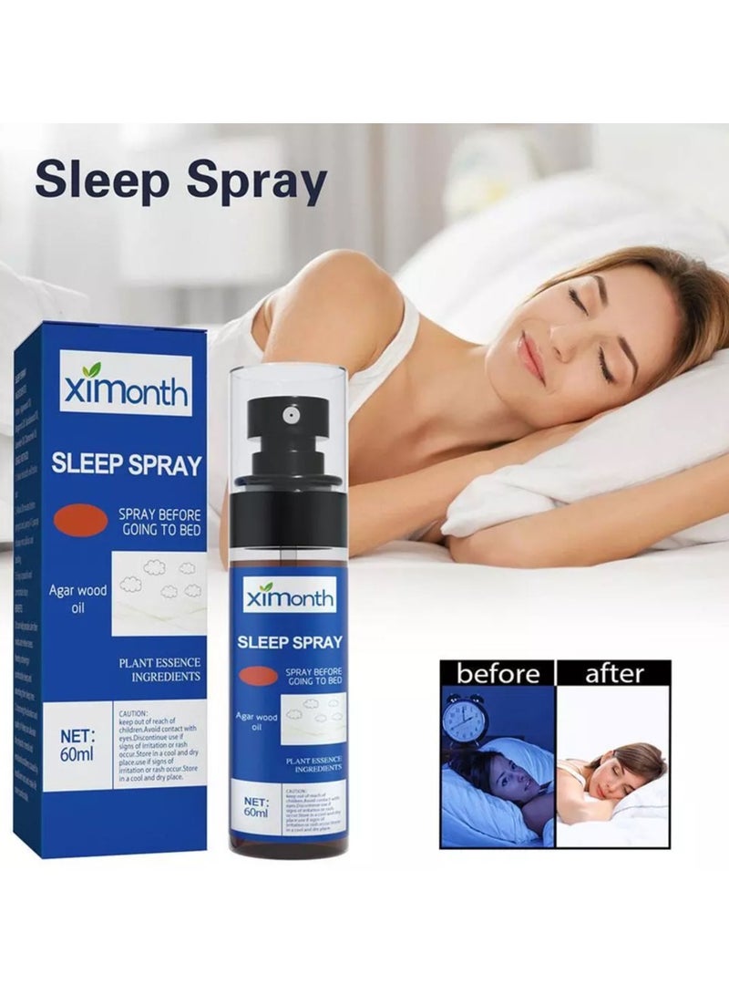 ximonth Deep Sleep Spray Improve Sleep Quality Stress Anxiety Headache Relief Insomnia Treatment Aromatherapy Nighttime Sleep Aids Spray - Image 2