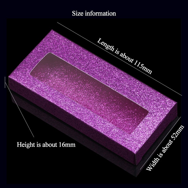 Colored Eyelash Box Large Holder Universal Glitter Colorful Box 25Mm Long Eyelash Box Multi-Colorful Spot Eyelash Packaging Box - Image 4