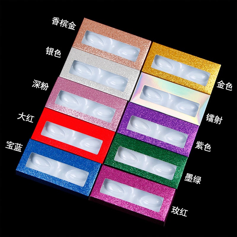 Colored Eyelash Box Large Holder Universal Glitter Colorful Box 25Mm Long Eyelash Box Multi-Colorful Spot Eyelash Packaging Box - Image 3