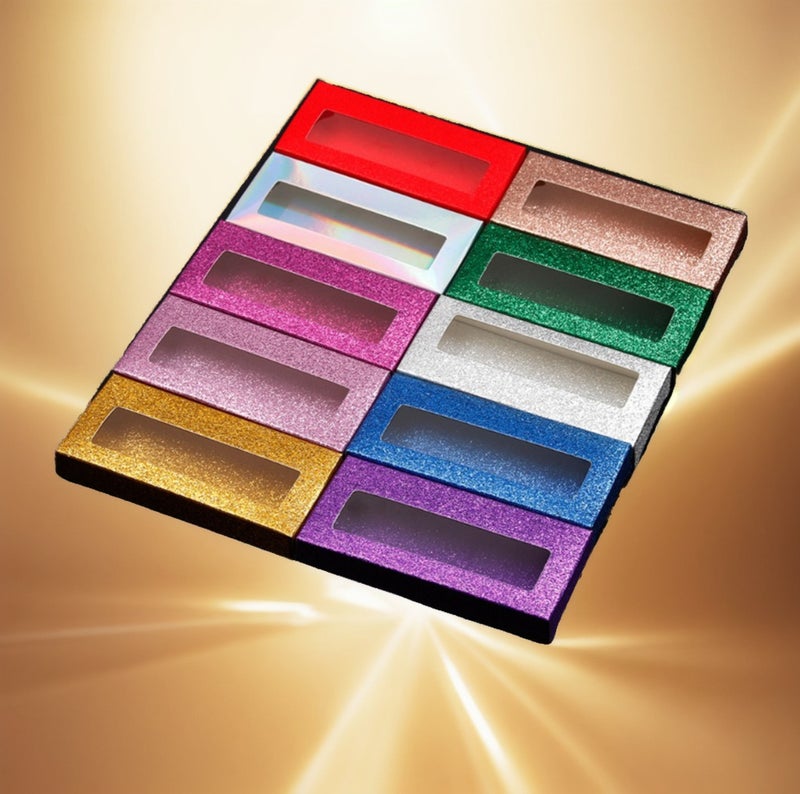Colored Eyelash Box Large Holder Universal Glitter Colorful Box 25Mm Long Eyelash Box Multi-Colorful Spot Eyelash Packaging Box - Image 2