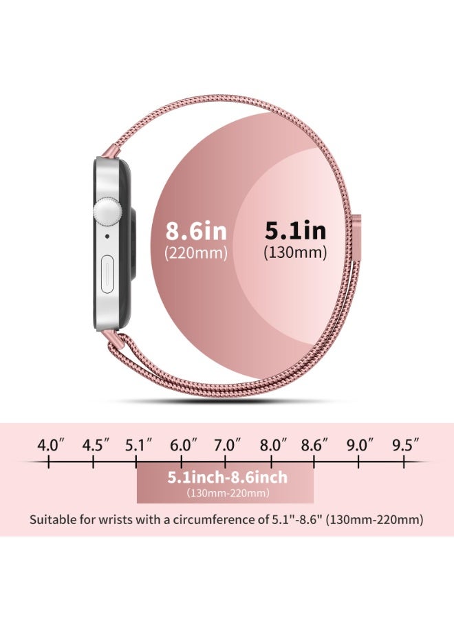 ChicVibe Metal Strap Compatible with Huawei Watch Fit 3/4/4 Pro, Magnetic Mesh Stainless Steel Bands Women Men Loop Replacement Watch Band for Huawei Watch Fit 4/Fit 4 Pro/3 Straps - Image 5