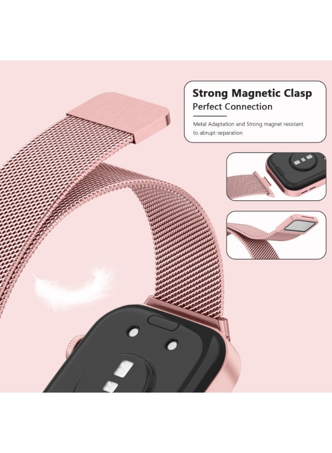 ChicVibe Metal Strap Compatible with Huawei Watch Fit 3/4/4 Pro, Magnetic Mesh Stainless Steel Bands Women Men Loop Replacement Watch Band for Huawei Watch Fit 4/Fit 4 Pro/3 Straps - Image 4