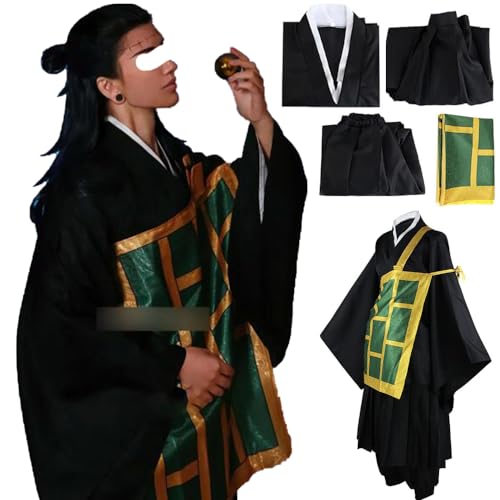 Lmetsky Geto Suguru Cosplay Costume Outfit Geto Suguru Kimono Black Uniform Men Halloween Christmas - Image 1