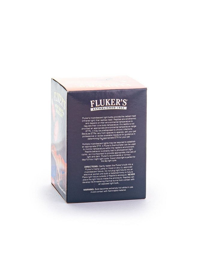 فلكرز - مصباح تسخين الأشعة تحت الحمراء للزواحف من Fluker Night Time Red Basking Spotlight بقوة 75 واط - Image 1