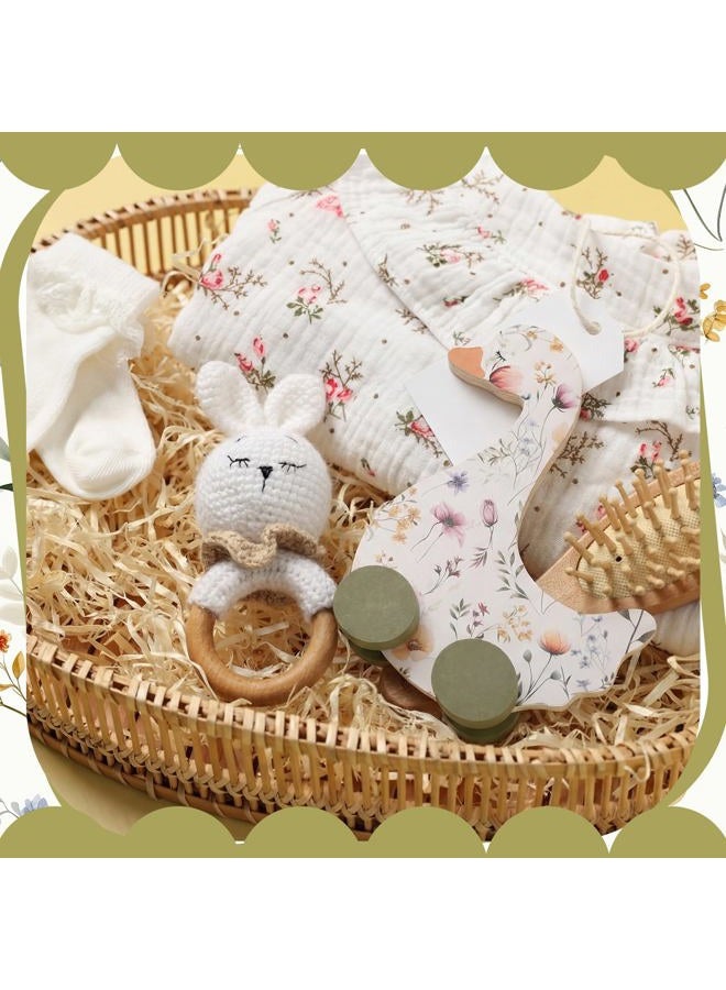 Yousoontic 2 Pcs Silly Goose Birthday Decorations 9" x 9.8" Wooden Silly Goose Baby Shower Table Centerpieces with Floral Prints for 1st Birthday Party, Baby Shower Photo Prop(Wildflower) - Image 5