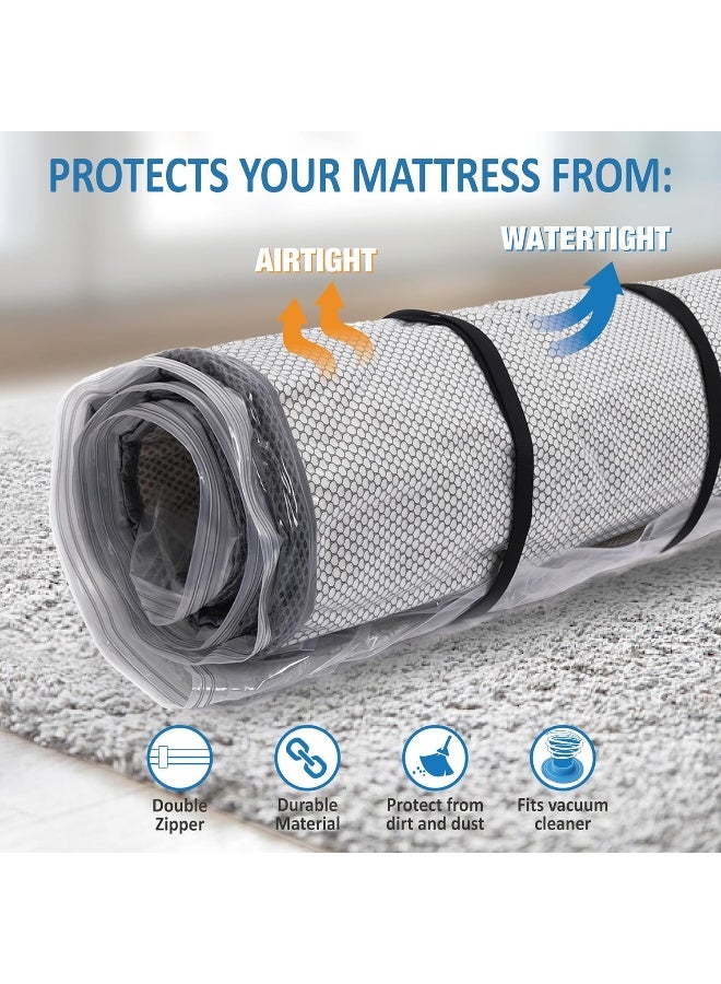Twin/Twin XL Foam Mattress Vacuum Bag for Moving, Vacuum Seal Storage Bag with Straps  - Image 5