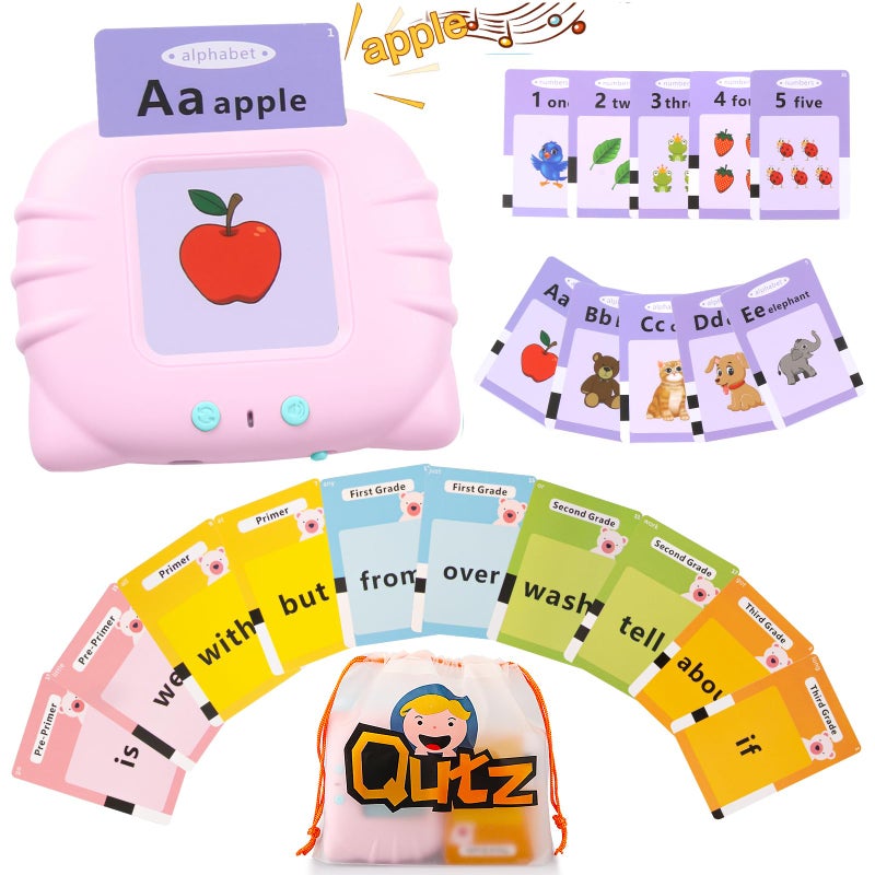 QuTZ ABC Flash Cards for Toddlers 24 Autism Toys Speech Therapy Educational Cards with 272 Words for Boys and Girls - Image 2