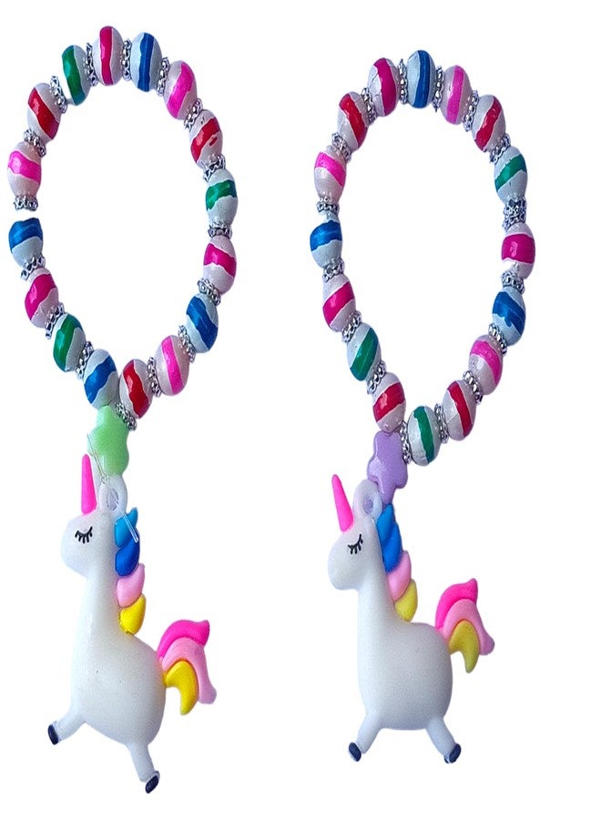 DEEPTI DECOR Set Of 2 Unicorn Rakhi Bracelet For Kids Rakhi For Kids Girls Designer Rakhi Happy Rakshabandhan Gift For Kids