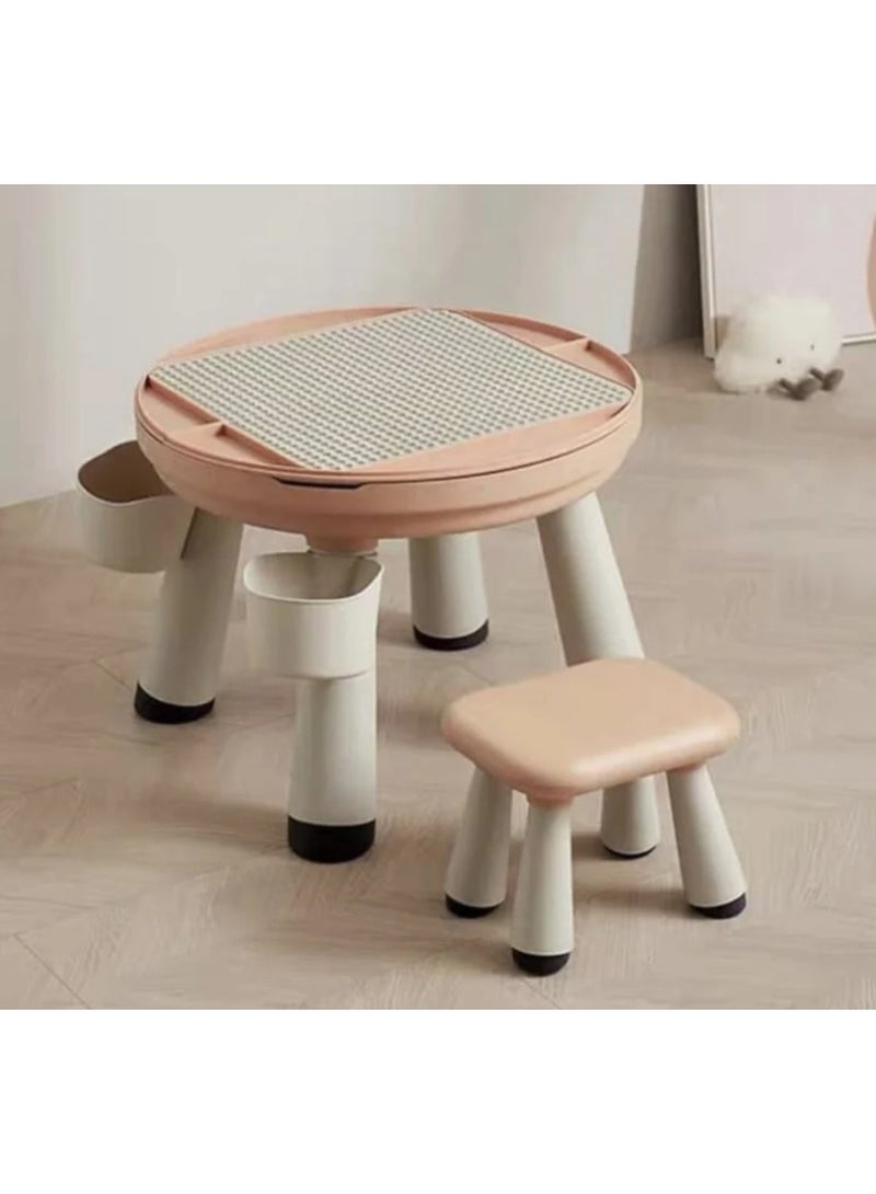 مجموعة طاولة الأطفال مع كرسي للأطفال قابل لتعديل الطول - Image 1