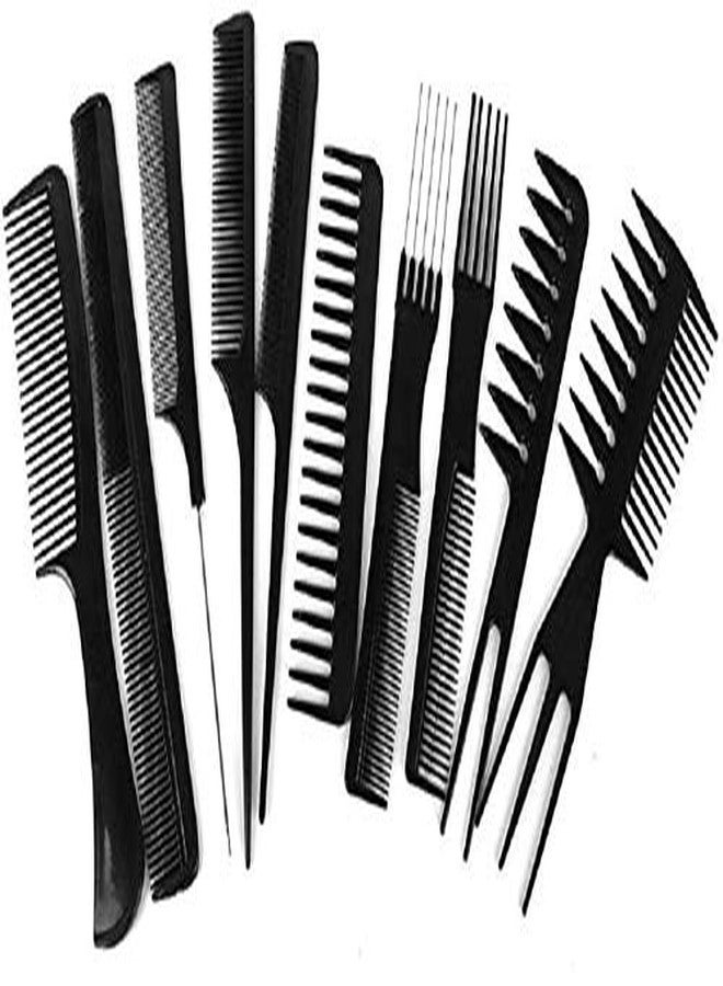 FIRSTZON 10Pcs Pro Salon Hair Cut Styling Hairdressing Barbers Combs Brush Set - Image 2
