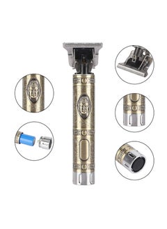 Generic Trimmer For Men Buddha Style Trimmer, Professional Hair Clipper, Adjustable Blade Clipper, Hair Trimmer and Shaver For Men, Retro Oil Head Close Cut Precise hair Trimming Machine Metalic gold  - Image 5