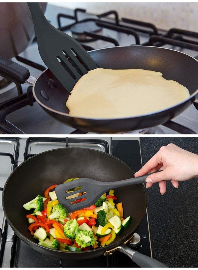 P-Plus International Silicone Turner Spatula | Non Stick & Dosa Spatula Set (Black, 30CM) - Image 4