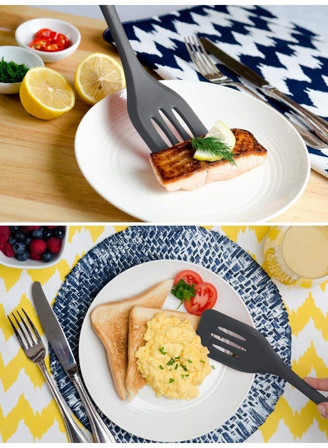 P-Plus International Silicone Turner Spatula | Non Stick & Dosa Spatula Set (Black, 30CM) - Image 3