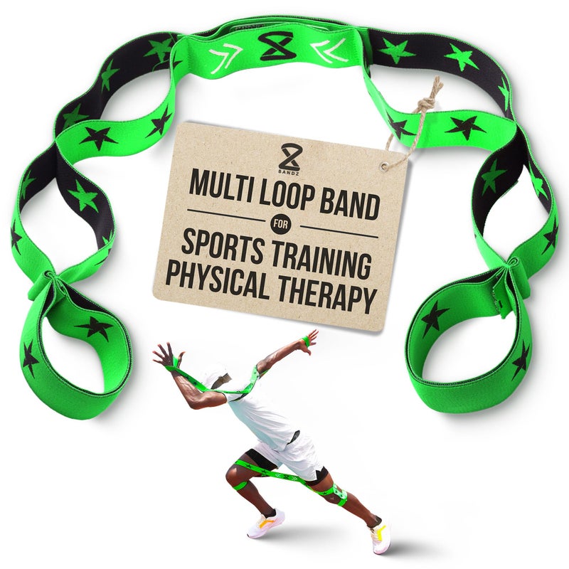 two8 باندز Two8 Bands Multi Loop Resistance Band for Working Out - Green, Movement Band (Light) - Home Gym Loop Resistance Bands for Women u0026 Men, Athletic Rehab Equipment Workout Loops, Sports Fitness Gear - Image 1