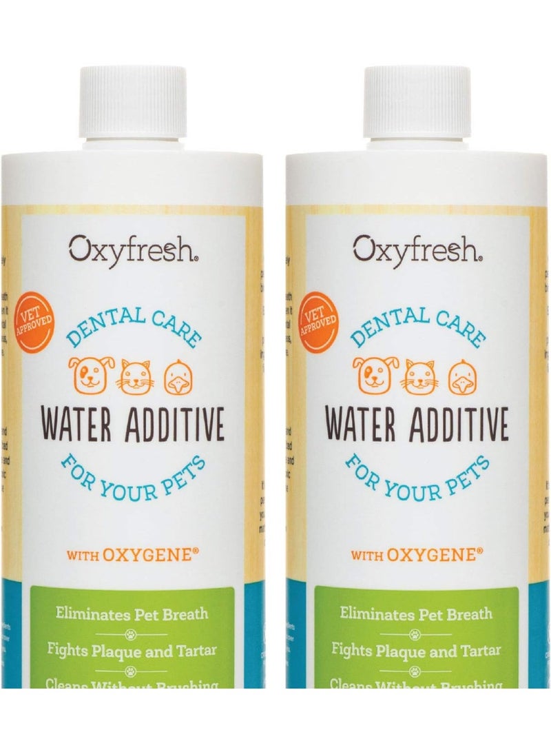 Oxyfresh Pet Dental Water Additive 473ml for Dogs and Cats Breath Freshener Plaque and Tartar Care Pack of 2 - Image 1