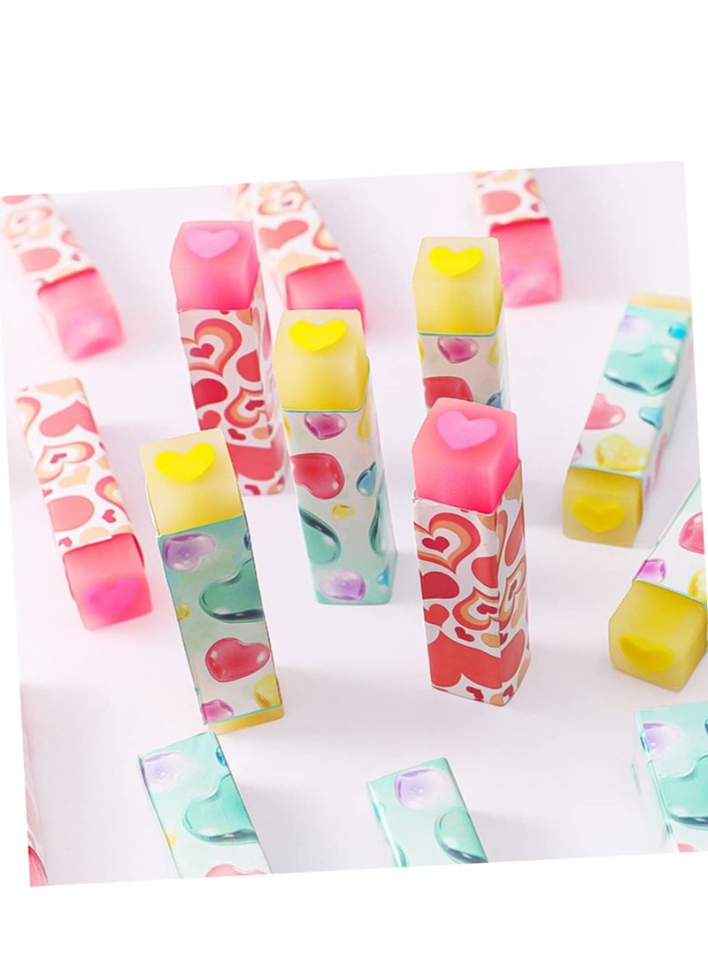 SYOSI 16 Pcs Love Eraser Mini Erasers Mini Colored Pencils Miniture Decoration Fun Erasers Toys Erasers, Novelty Rewards, School Prizes, Holiday Office School Supplies  - Image 4