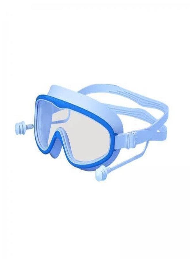 Spocco | Swimming Goggles for Kids with Ear Plugs | Big Frame, Leakproof, Anti-Fog Lenses for Boys & Girls - UV Protection & Adjustable Swim Googles for Young Swimmers | SG 100 | BLUE | 99 - Image 1