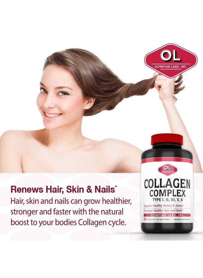 Olympian Labs Multi Collagen Complex Type I Ii Iii V X Hair Nails Joint Gut Health 90 Caps 30Day Supply  - Image 4