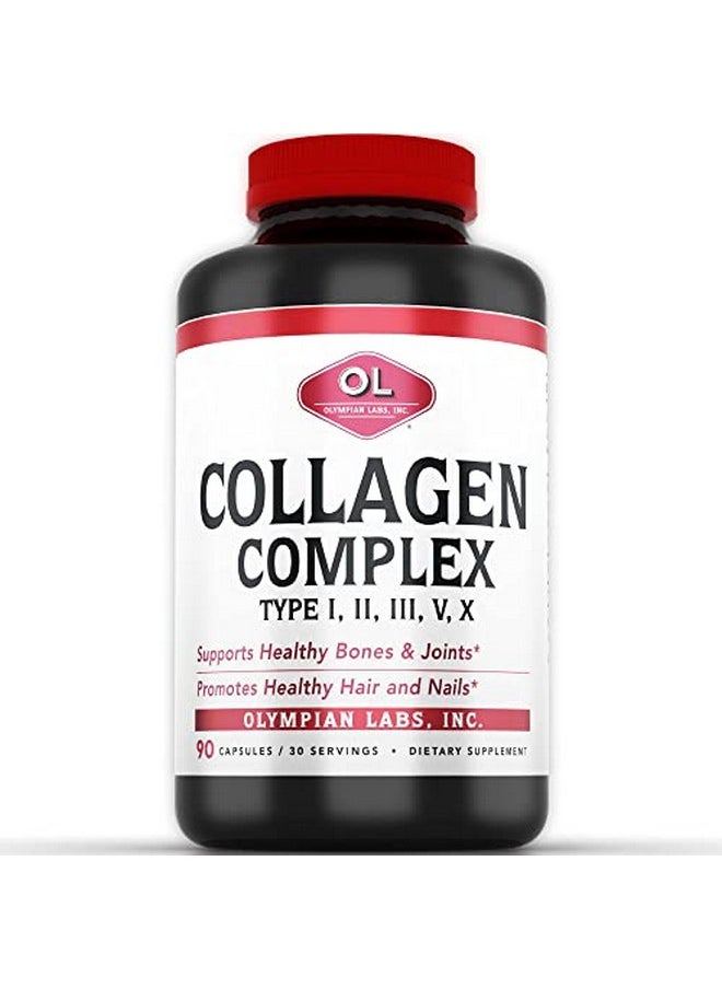 Olympian Labs Multi Collagen Complex Type I Ii Iii V X Hair Nails Joint Gut Health 90 Caps 30Day Supply  - Image 1