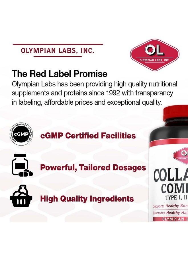 Olympian Labs Multi Collagen Complex Type I Ii Iii V X Hair Nails Joint Gut Health 90 Caps 30Day Supply  - Image 5