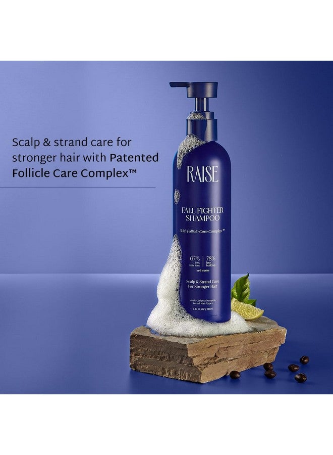 Raise Fall Fighter Anti-Hairfall Shampoo | Reduces Hair Loss by 67% in 6 weeks | Patented Follicle Care Complex | Infused with Ceramides | Fuller, Thicker Hair |SLS & Paraben free | 280ml - Image 4