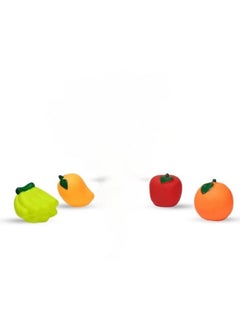 Manos Colourful Non Toxic Bath Toys Set of 6, Chu Chu Fruit Floating Bath Toy for Baby boy and Girl  - Image 5