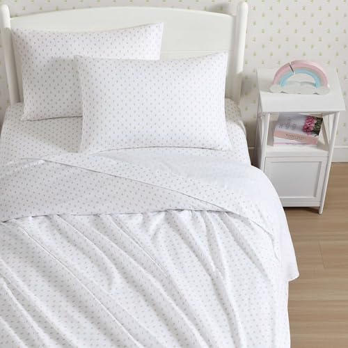 Laura Ashley Kids Twin XL Sheet Set UltraSoft Microfiber Bedding with Fully Elastic Fitted Sheet Kids Bed Set with Pillowcase Easy Care Bedding Wood Violet - Image 3