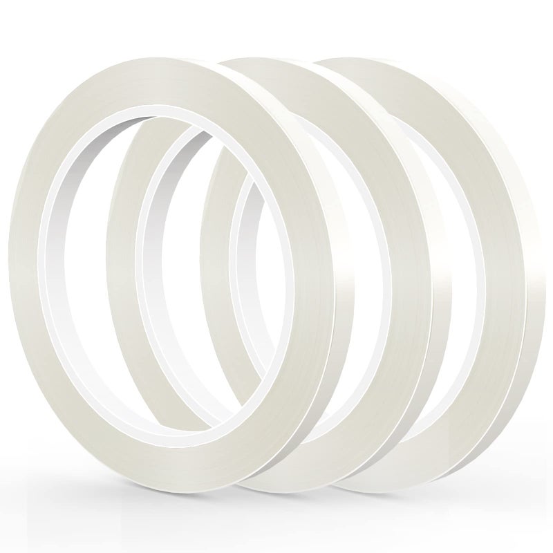 GLAMFIELDS 3 Rolls 1/4" 60Yd Floral Tapes,Clear Floral Tape,White Floral Tape for Bouquet Stem Wrap, Waterproof Florist Tape for Flower Arrangements Supplies Craft Corsages Wedding 60 Yd/Roll - Image 1